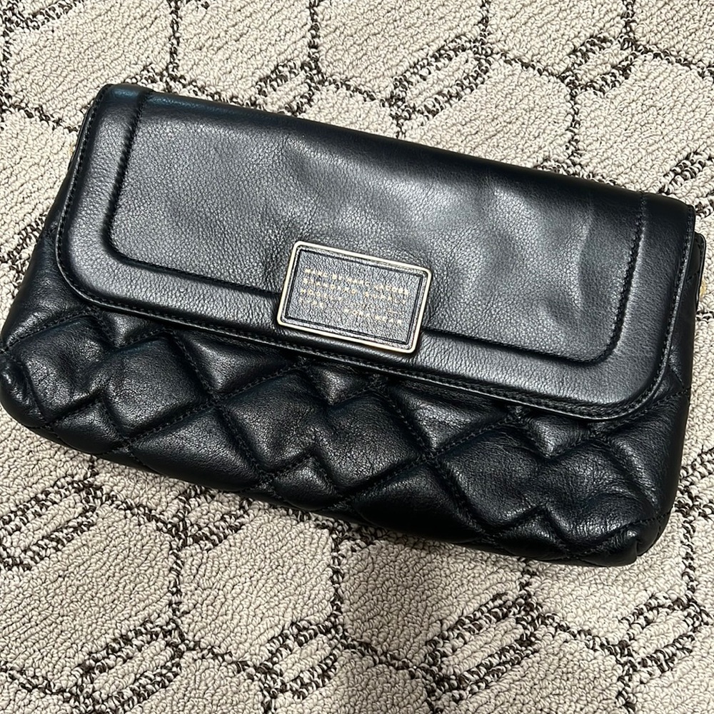 Marc Jacobs Black Leather Clutch